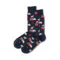 Socks, Fireman, Red Truck, Dalmatian, Crew Length