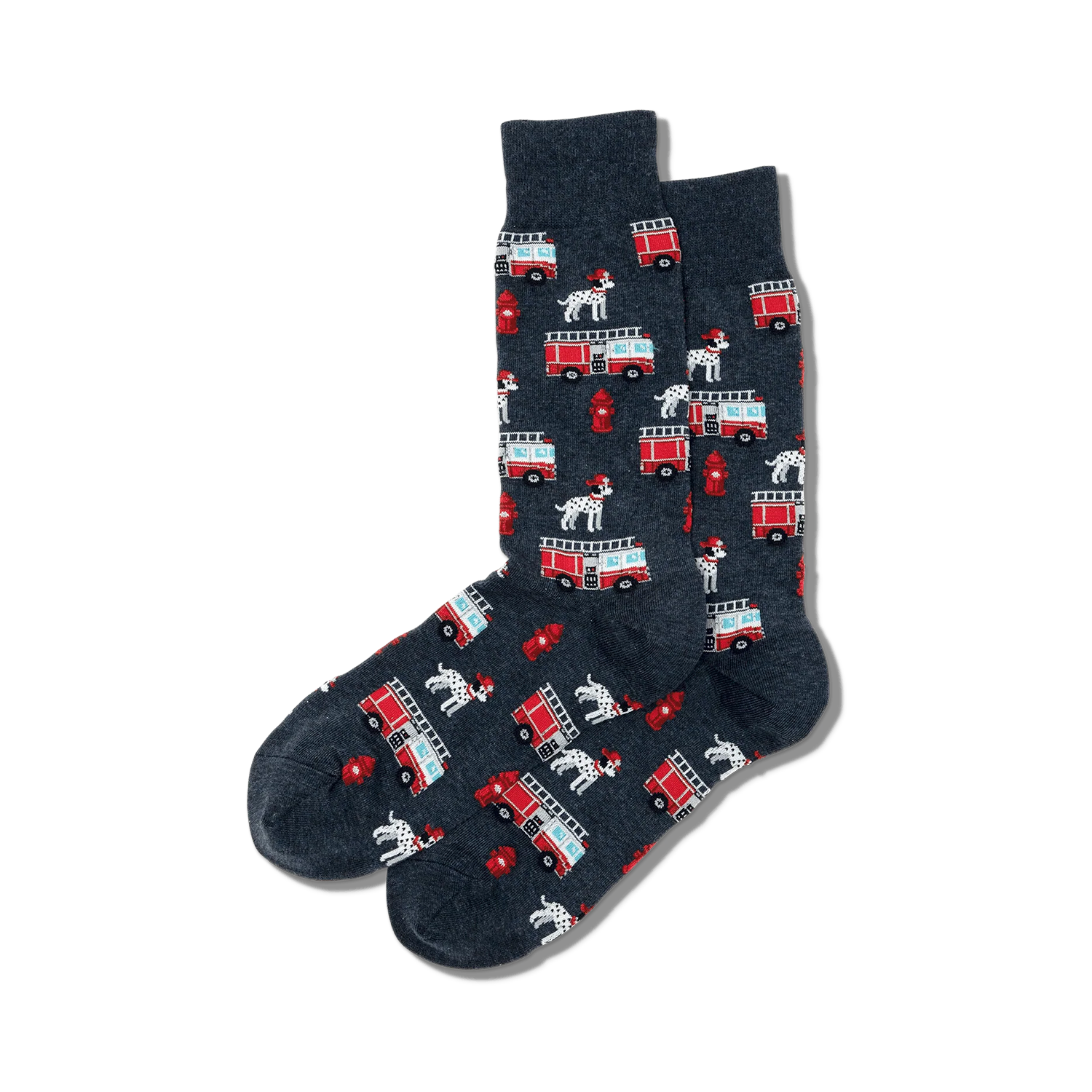 Socks, Fireman, Red Truck, Dalmatian, Crew Length