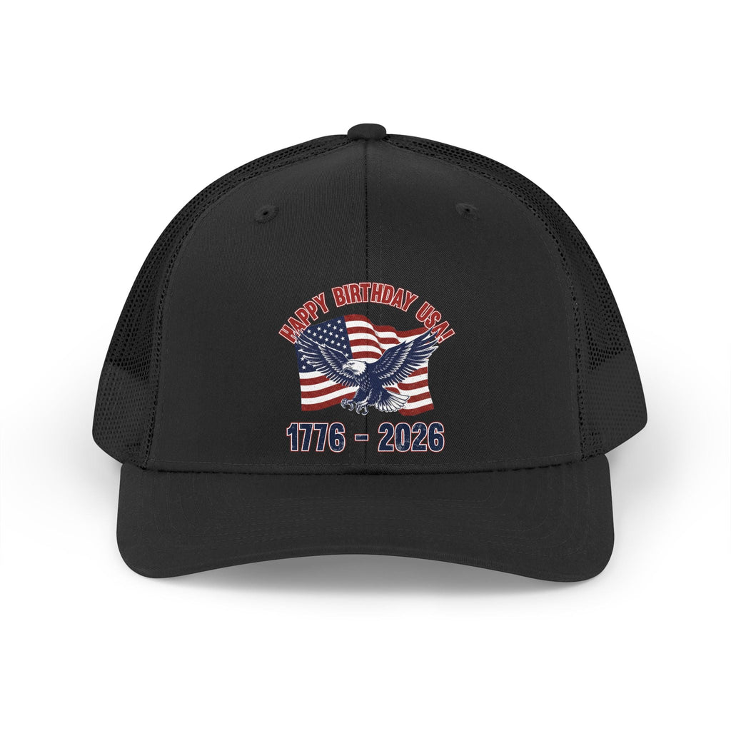 America 250 – 1776–2026 Happy Birthday USA Trucker Hat