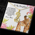 To My Daughter! Giraffe Necklace - You'll Always Be My Baby Girl