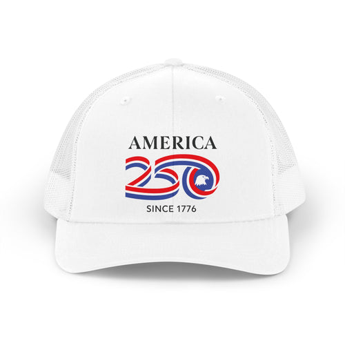 White cap with 'America Since 1776' design on a white background