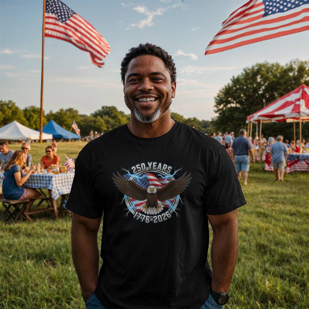 250 Years of Freedom Eagle Patriotic T-Shirt | America 1776–2026 Anniversary Tee