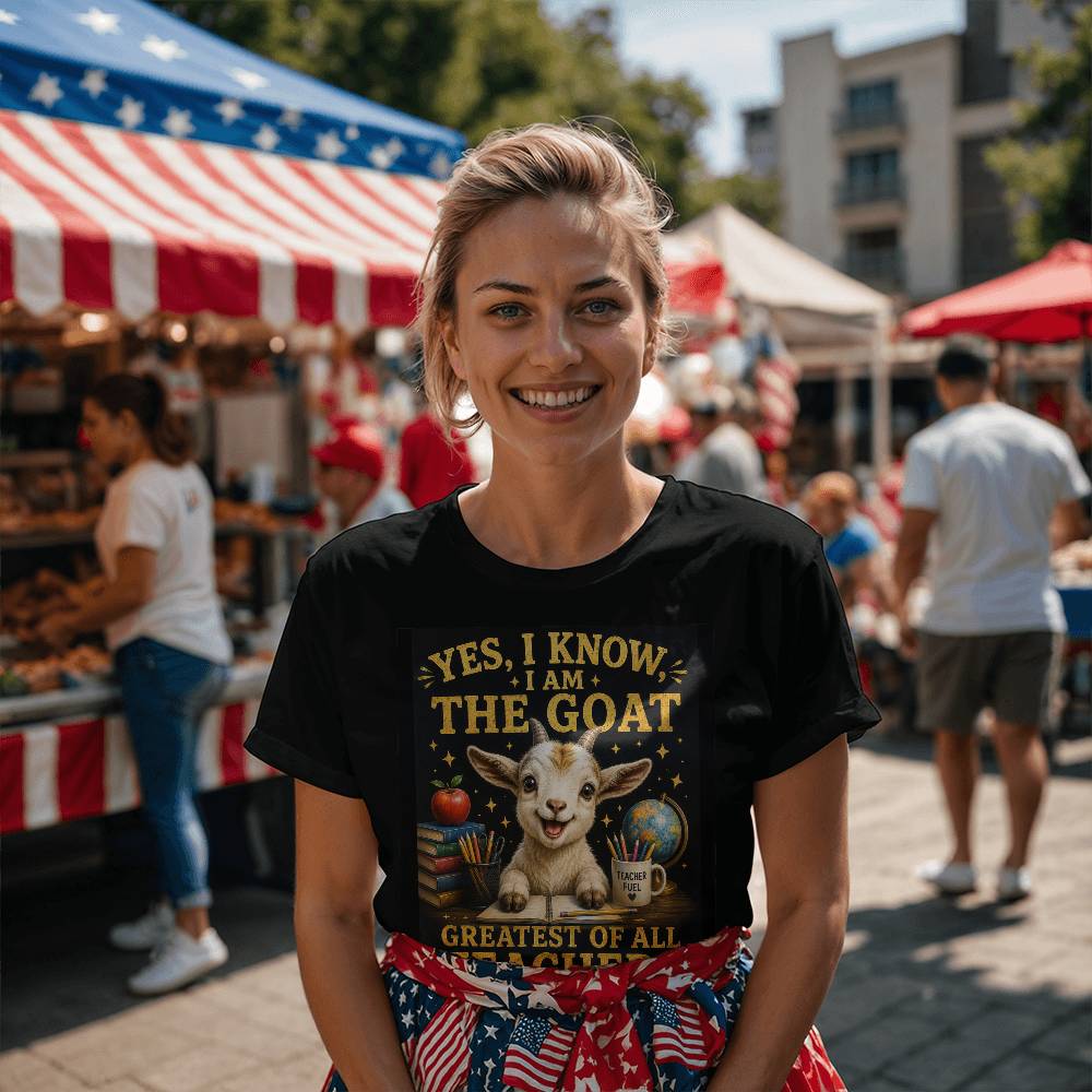 Funny Teacher G.O.A.T. T-Shirt | Greatest Of All Teachers Graphic Tee