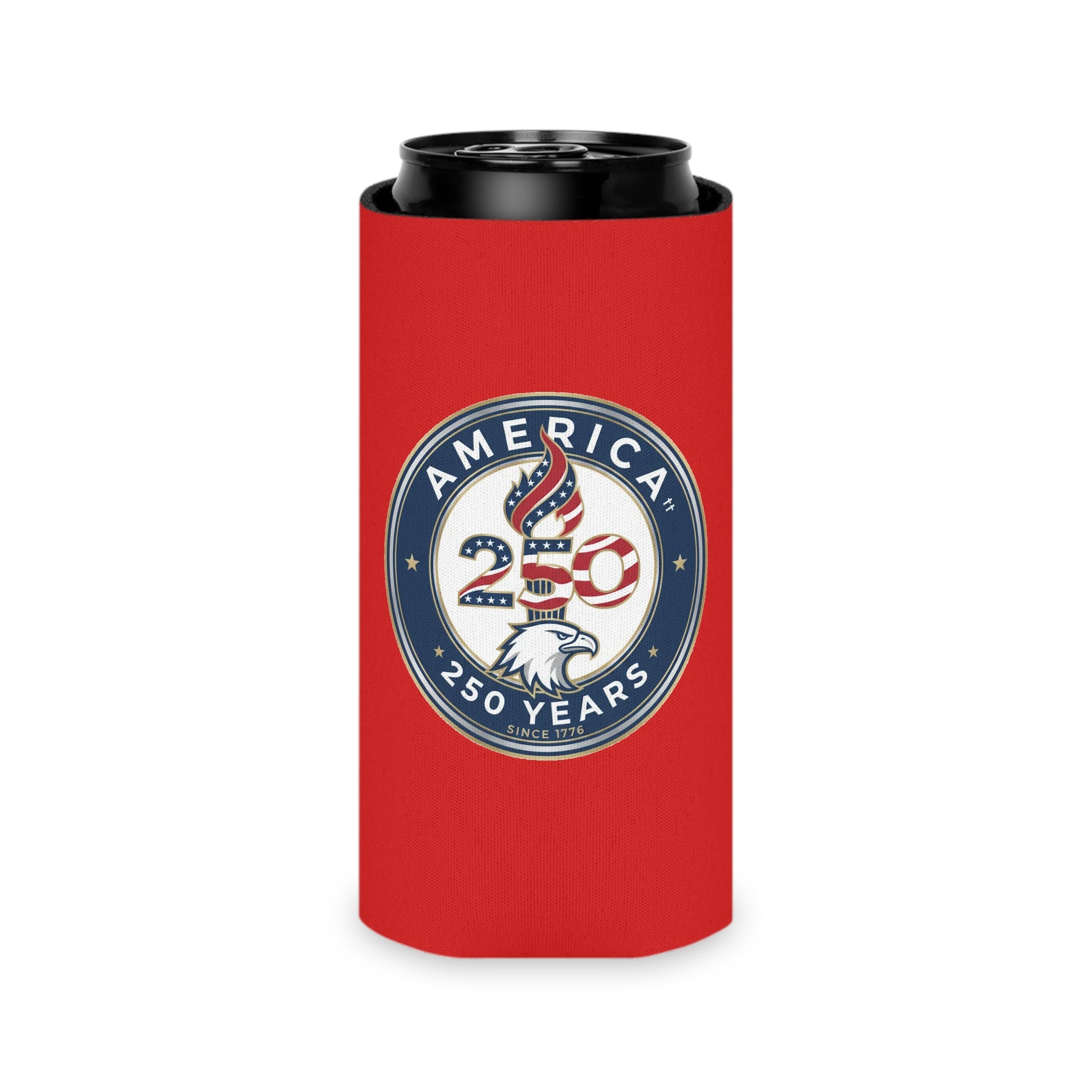 America 250 Can Cooler – Patriotic 250 Years Eagle Beer Koozie