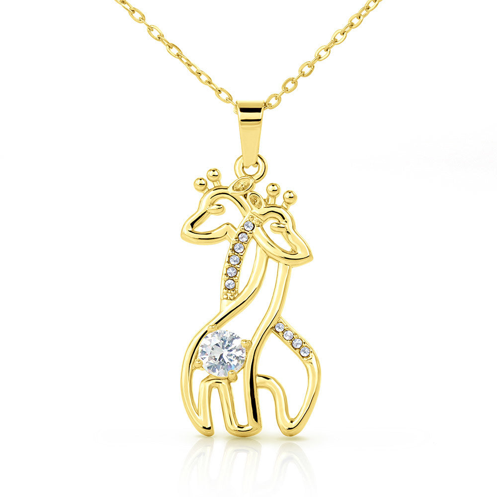 To My Daughter! Giraffe Necklace - You'll Always Be My Baby Girl