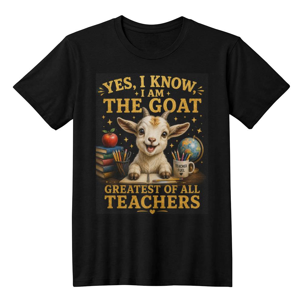Funny Teacher G.O.A.T. T-Shirt | Greatest Of All Teachers Graphic Tee