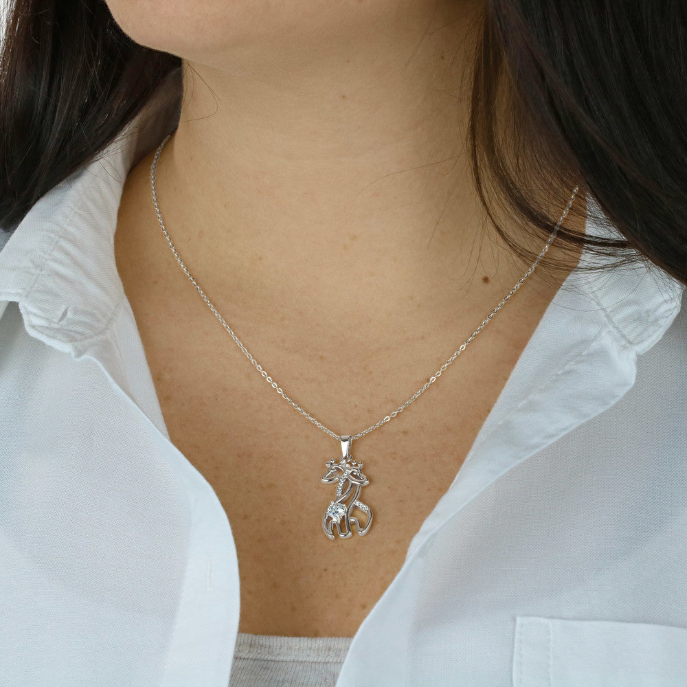 To My Daughter! Giraffe Necklace - You'll Always Be My Baby Girl