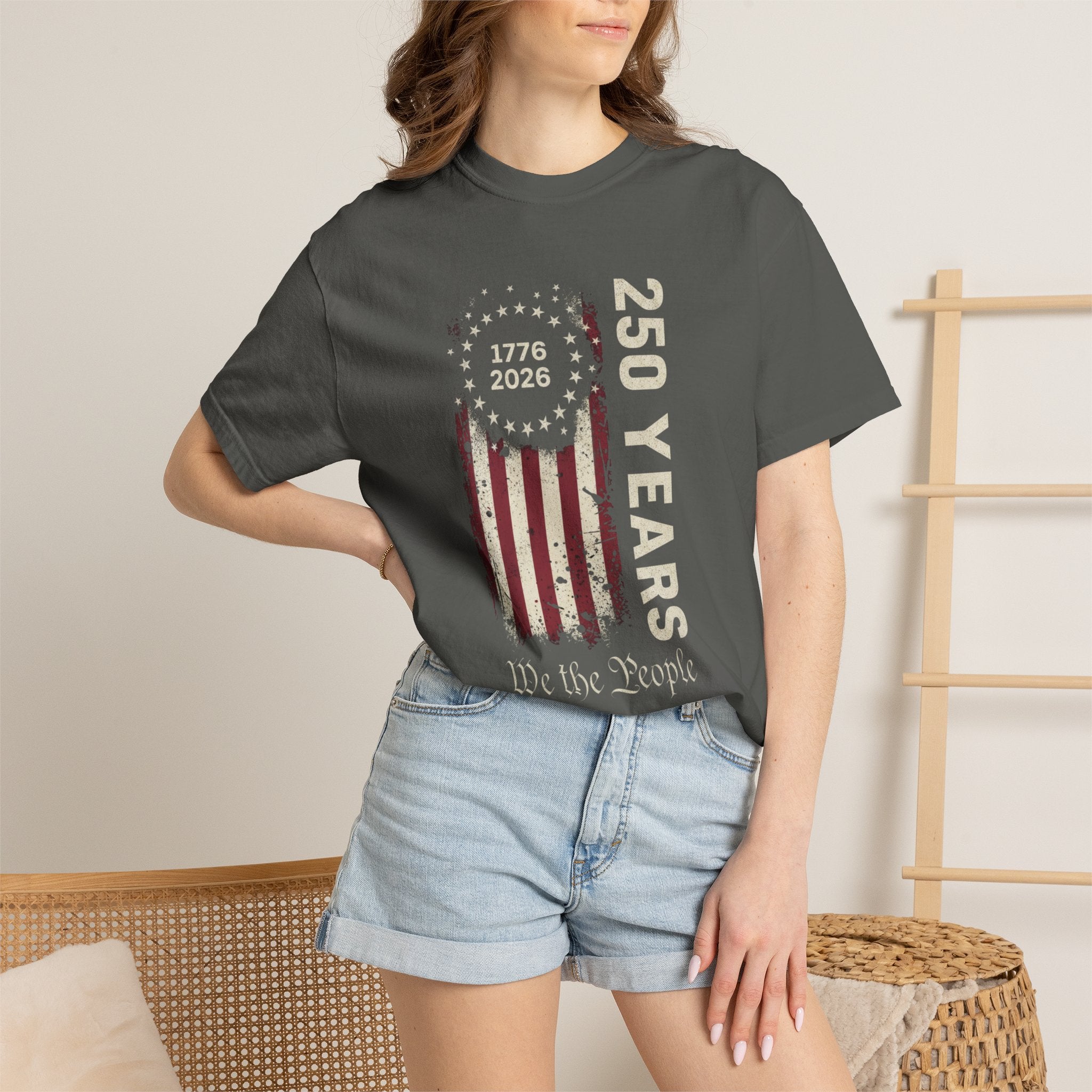 Comfort Colors, We the People, 250 Years Tee — Distressed 1776–2026 T-Shirt