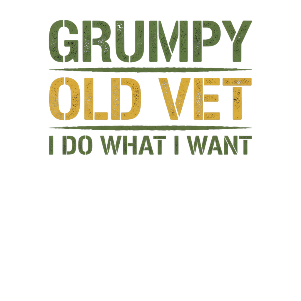 Grumpy Old Vet, I Do What I Want, Funny Veteran T-Shirt, Military Humor Gift, Gildan Softstyle 64000, Tee