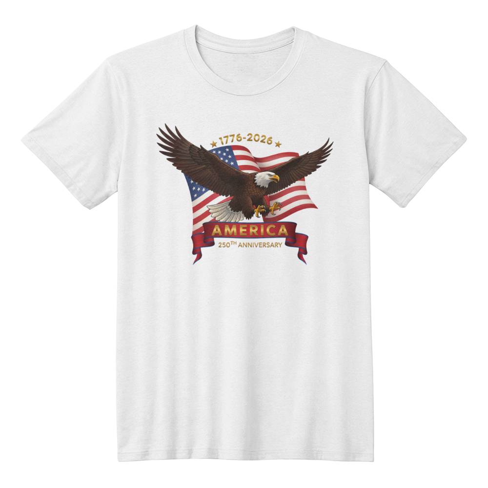 Happy 250th Anniversary To The USA, Eagle T-Shirt,1776-2026
