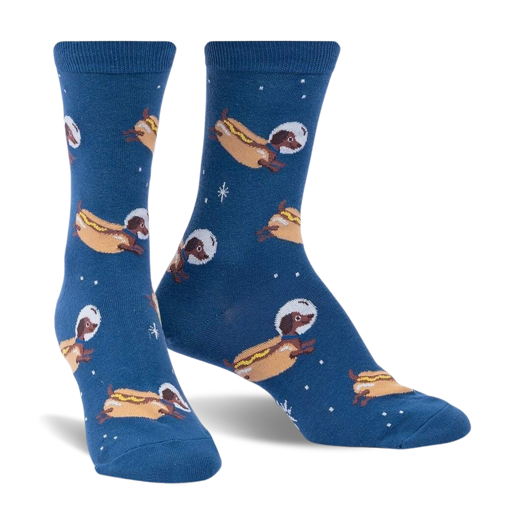 Socks, Dachshund, Weiner Dogs In Space! Glow in the Dark, Crew Length