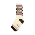 Socks, Text Less Hug More, Crew Length