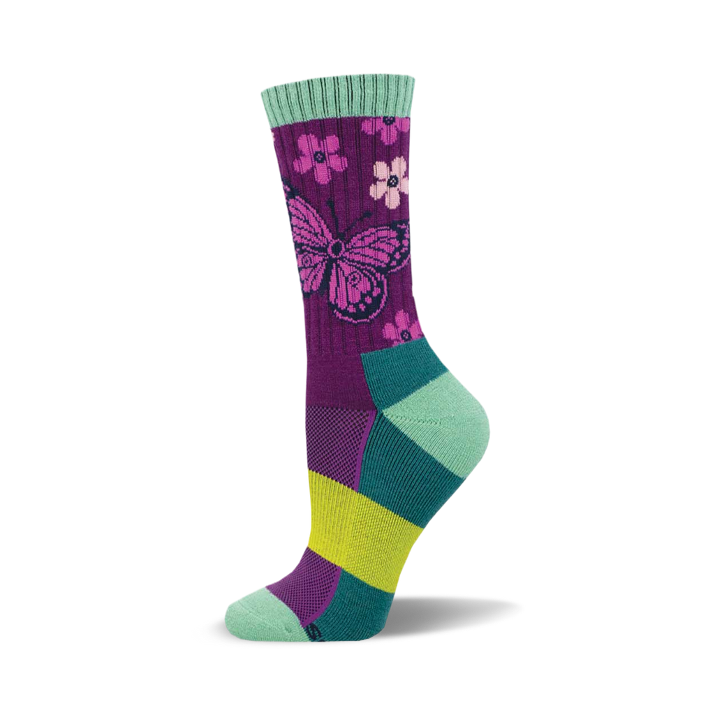 Socks, Wild Wings, Butterflies, Crew Length