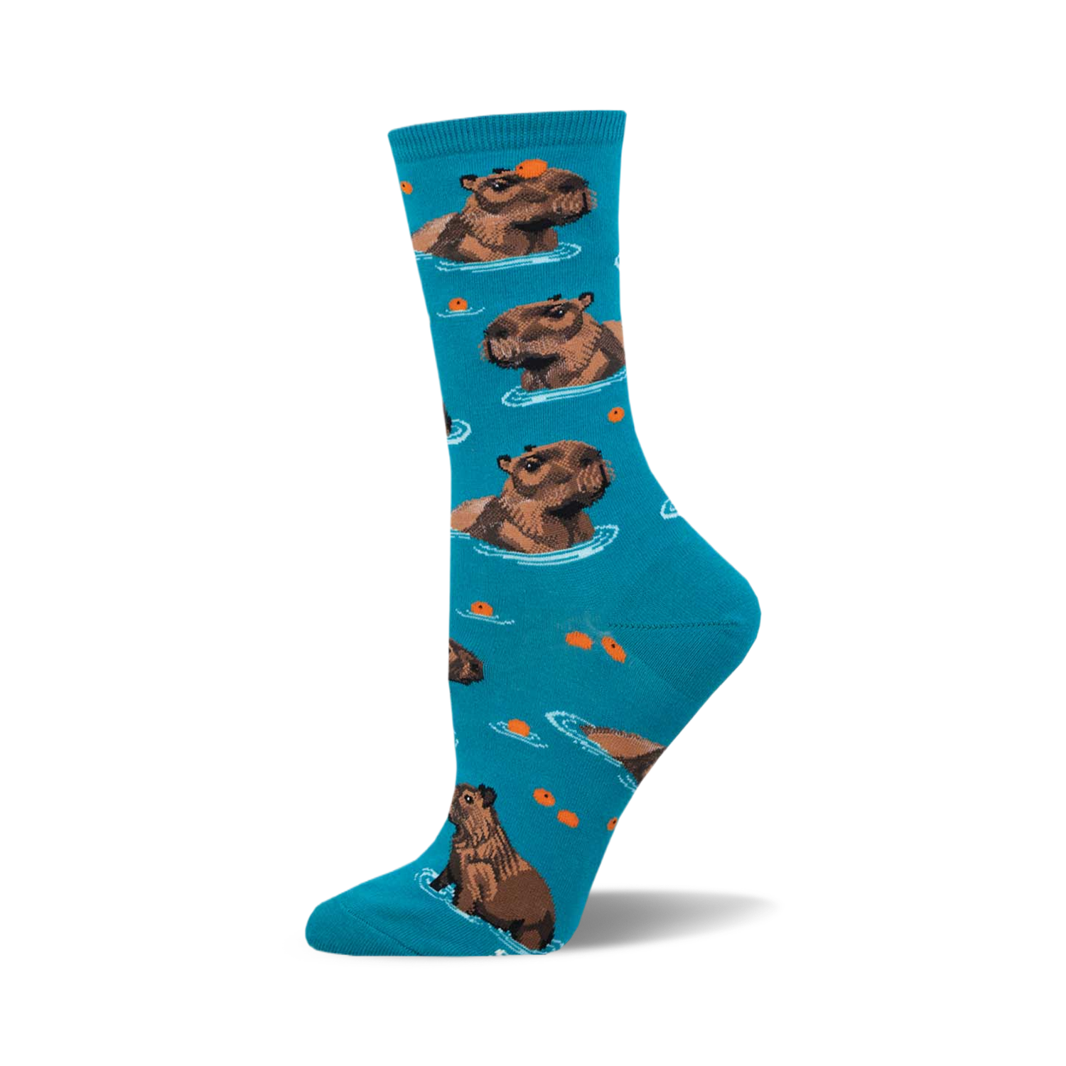Socks, Capybara, Stay Calm and Capybara On! Crew Length