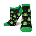 Socks, Green Frogs And Toadstools, Ankle Length