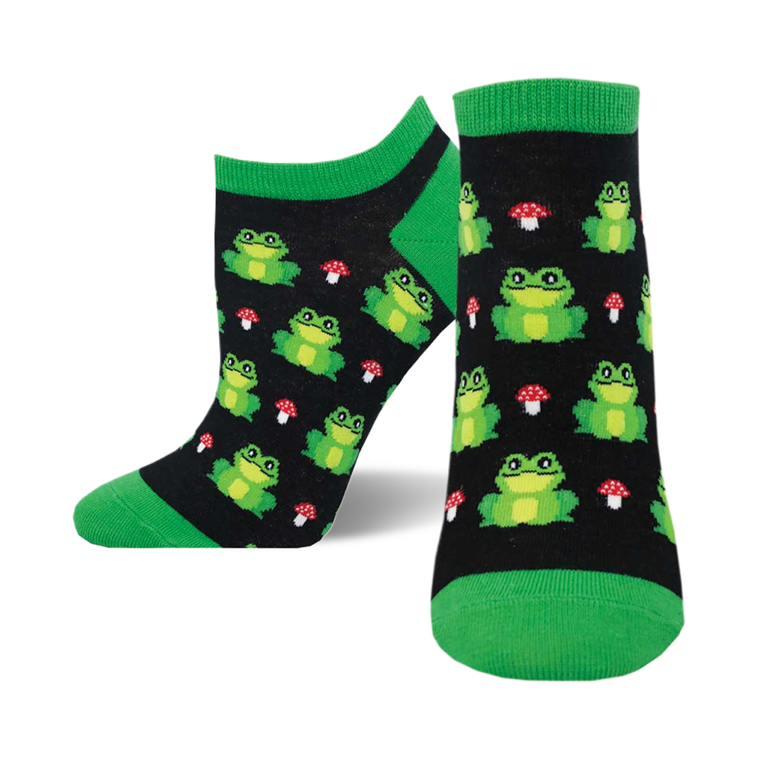 Socks, Green Frogs And Toadstools, Ankle Length