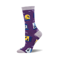 Socks, Window Cat Silhouettes, Bamboo Blend, Crew Length