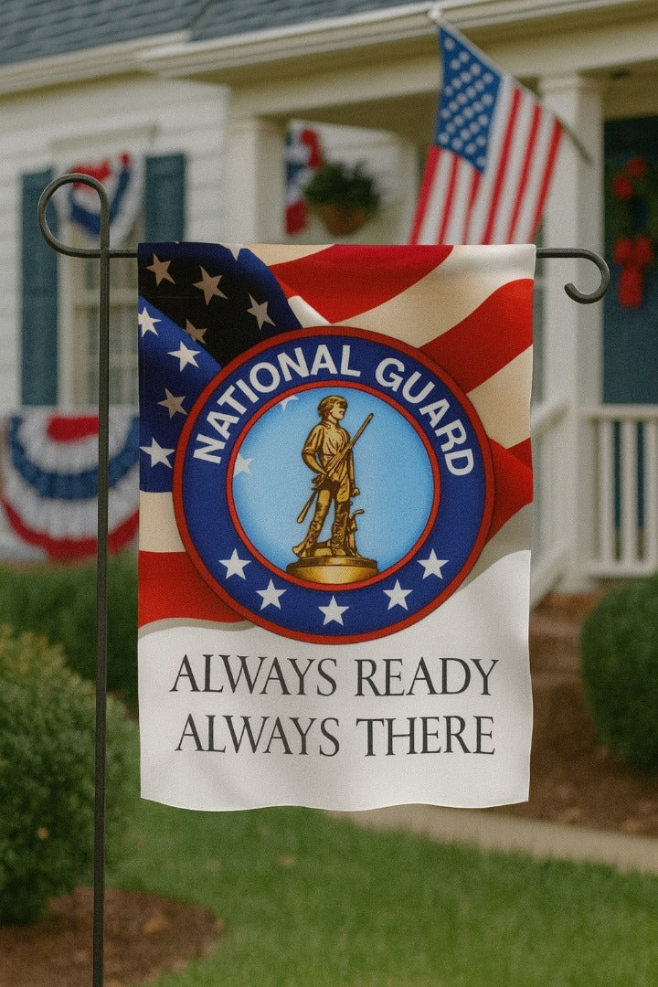 Army National Guard 2 Sided Garden Flag Always Ready Always There