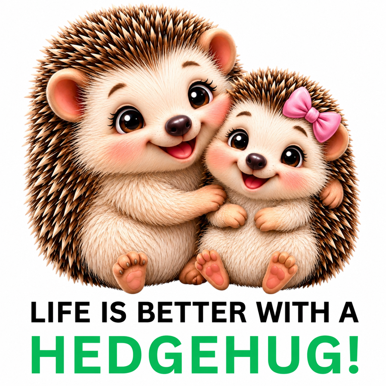 Adult & Daughter Hedgehogs, This T-Shirt May Become Your New Favorite! Who Needs a HedgeHug? Comfort Colors®