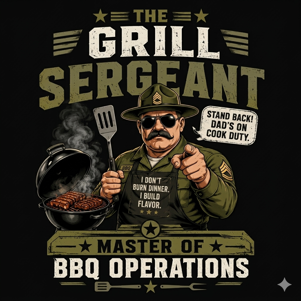 Grill Sergeant T-Shirt - Barbeque Master - BBQ Operations
