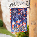 Independence Day Fireworks 2 Sided Garden Flag