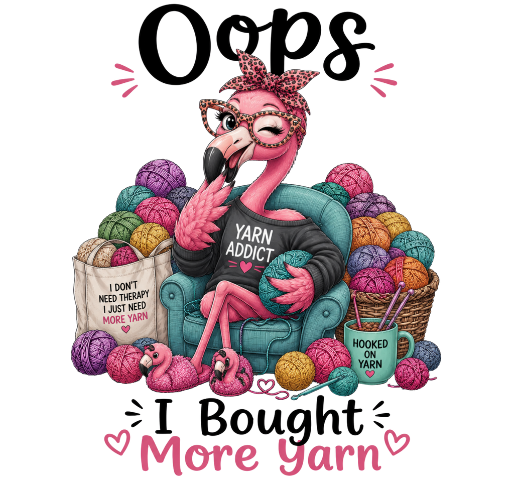Oops - Have You Bought More Yarn Than You Need? This Flamingo Did!