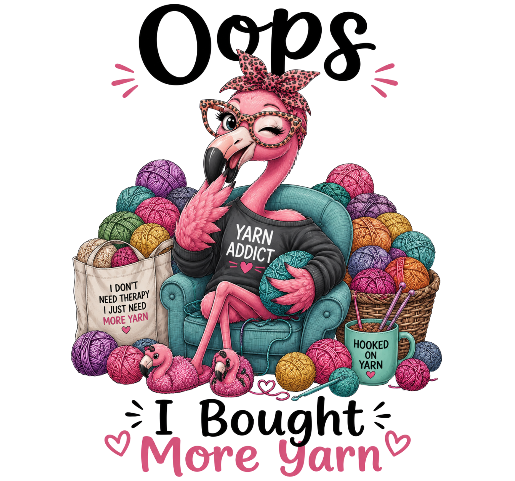 Oops - Have You Bought More Yarn Than You Need? This Flamingo Did!