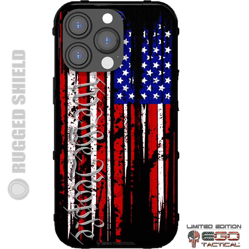 Tattered USA Flag, We The People, Constitution, Custom Printed Case Design