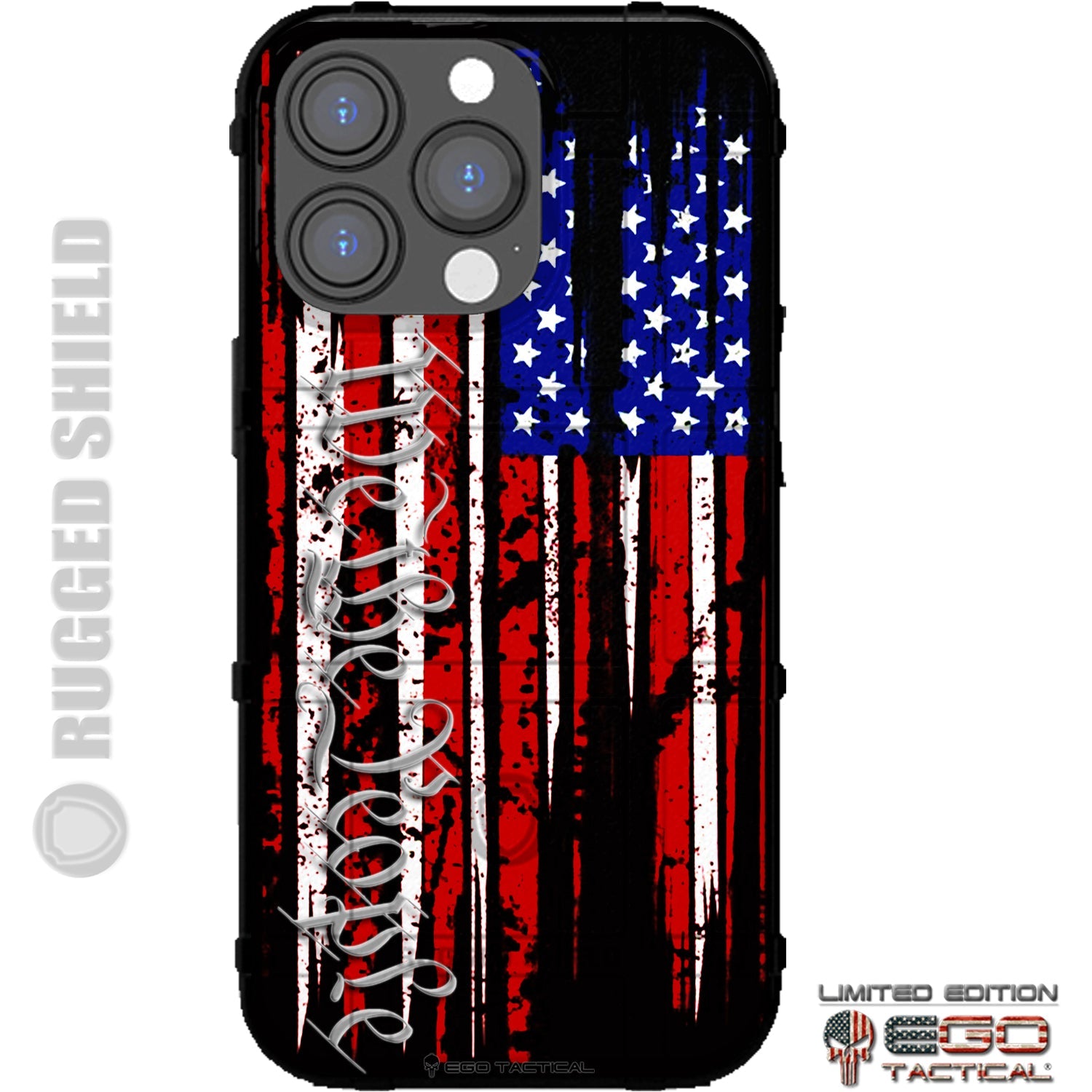 Tattered USA Flag, We The People, Constitution, Custom Printed Case Design