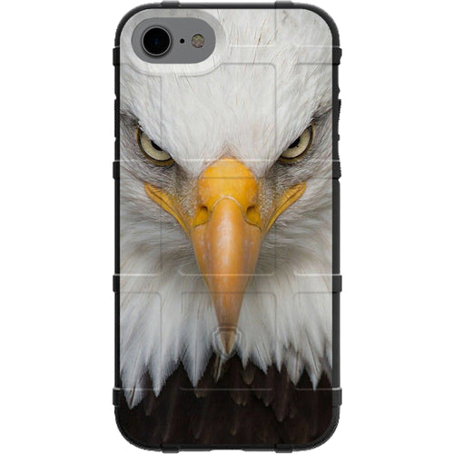 Phone case with an eagle design on a white background