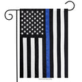 Thin Blue Line Garden Flag 2 Sided Police Support
