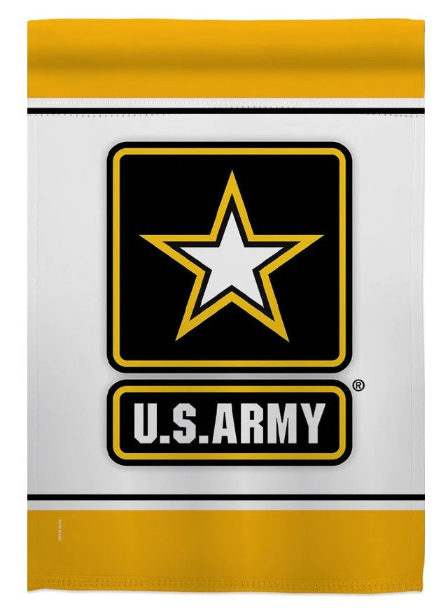 US Army Garden Flag 2 Sided White Yellow
