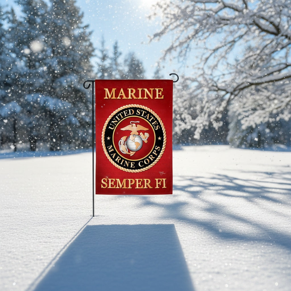 US Marine Corps 2 Sided Semper Fi Garden Flag