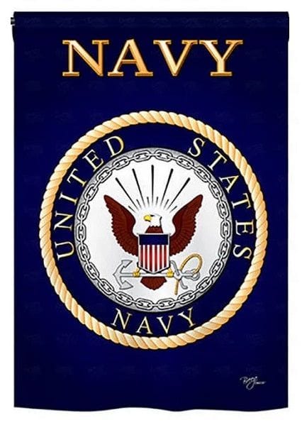US Navy 2 Sided Military Garden Flag