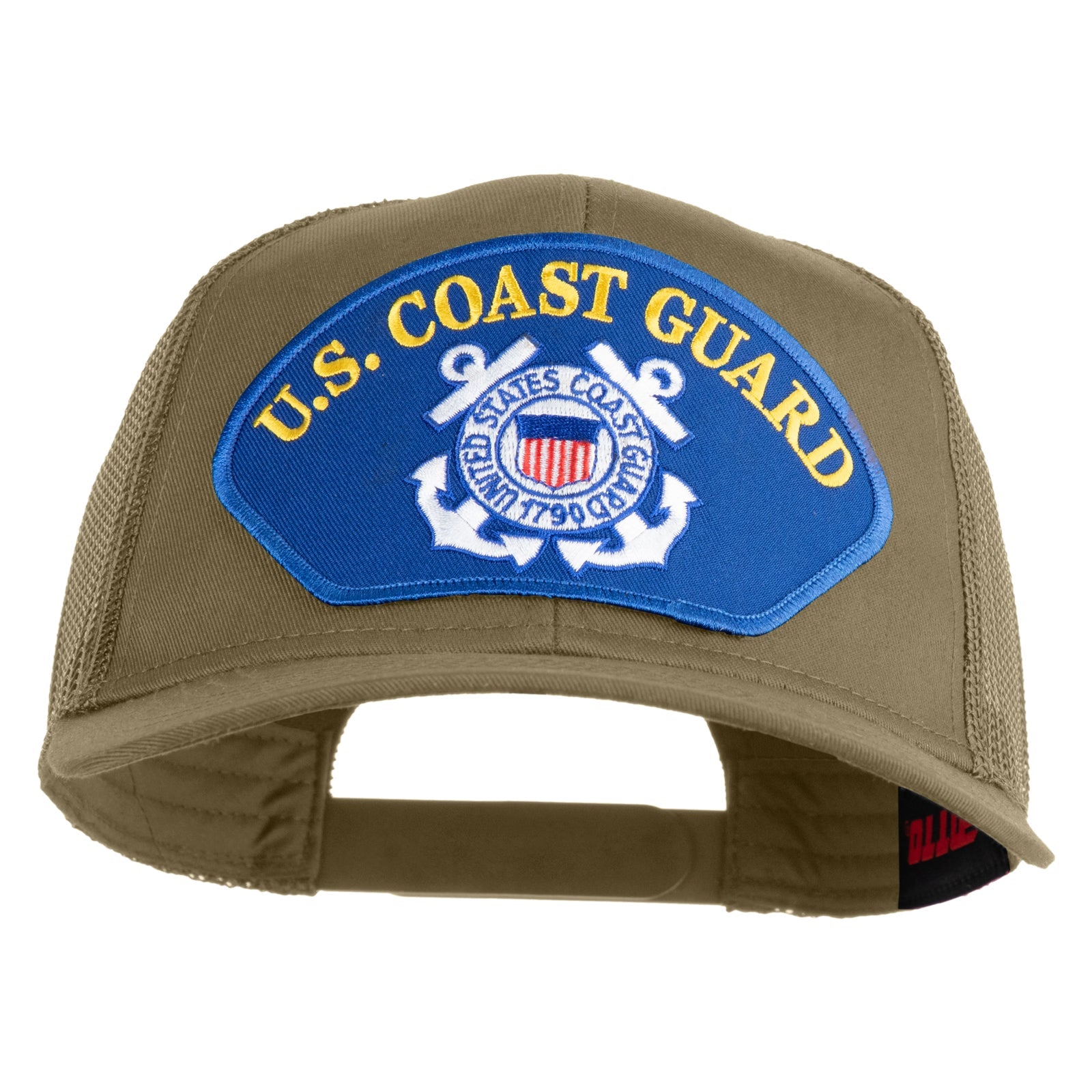 U.S. Coast Guard cap with emblem on a white background