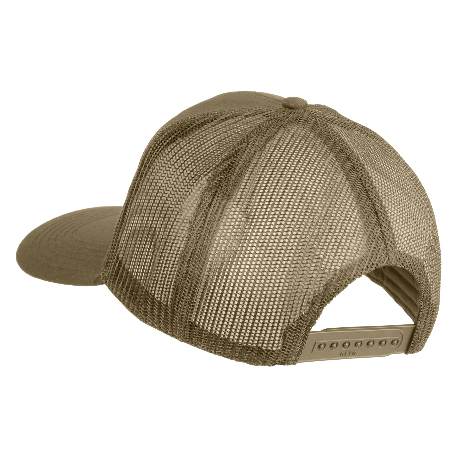Brown mesh cap on a white background