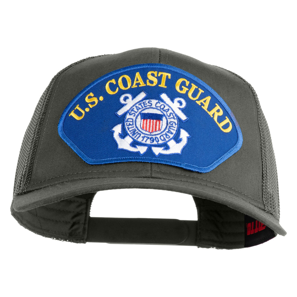 Gray cap with U.S. Coast Guard logo on a white background