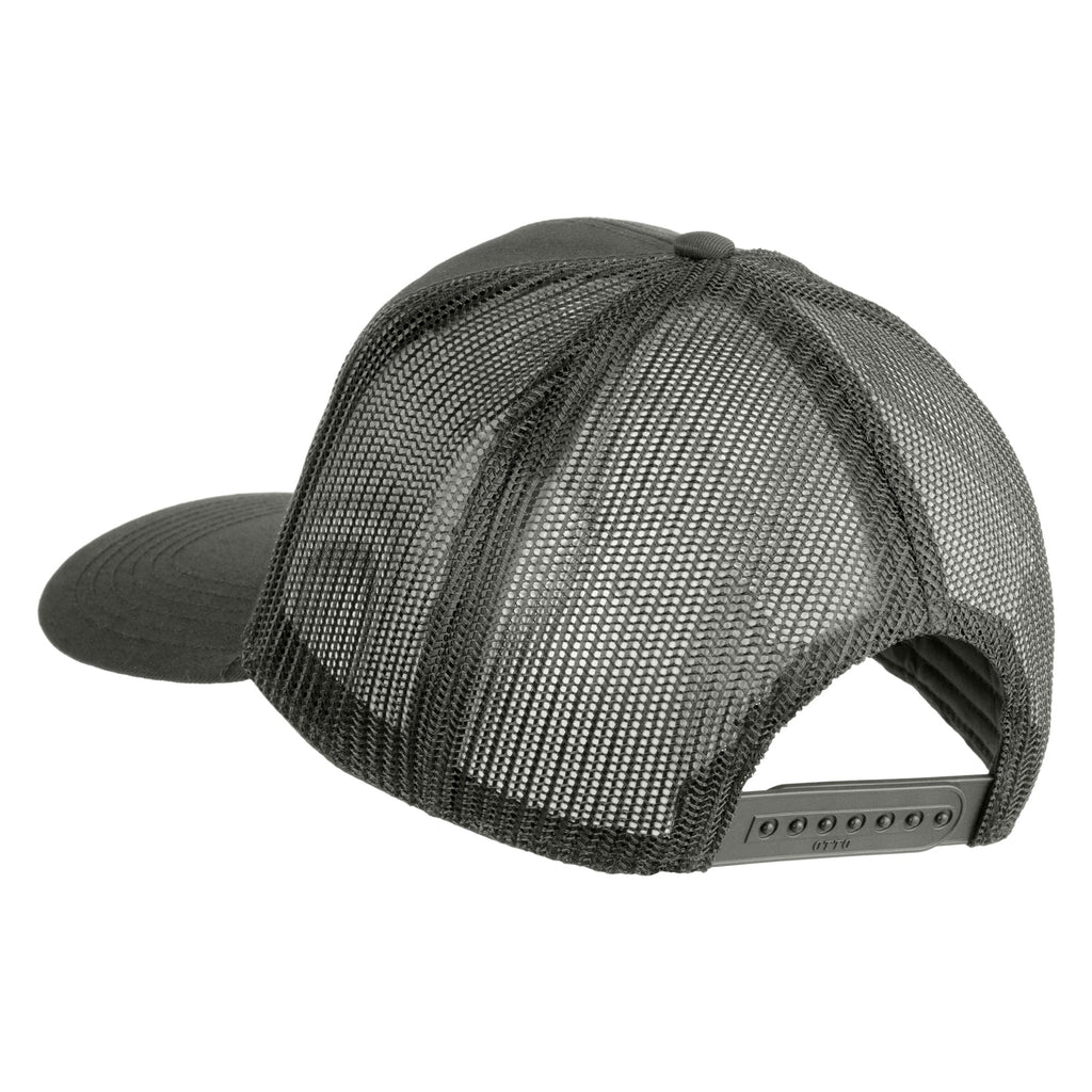 Black mesh cap on a white background