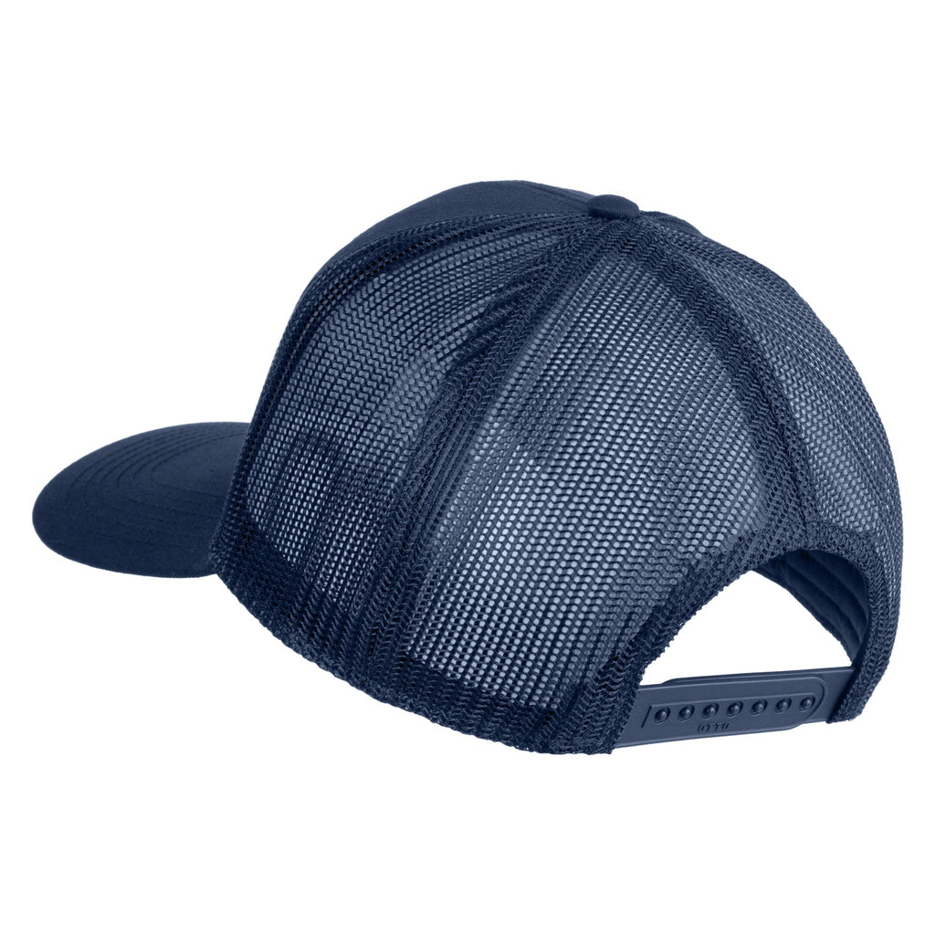 Black mesh cap on a white background
