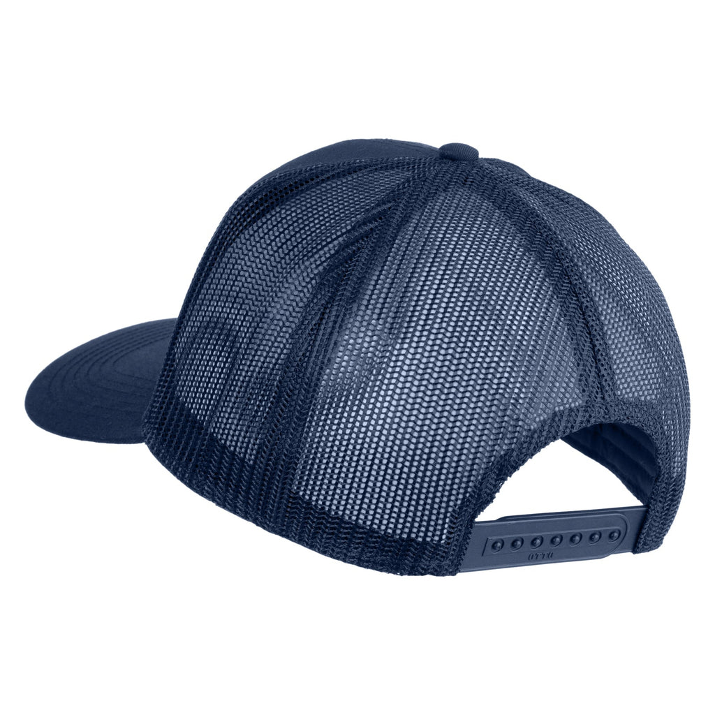 Blue mesh cap on a white background