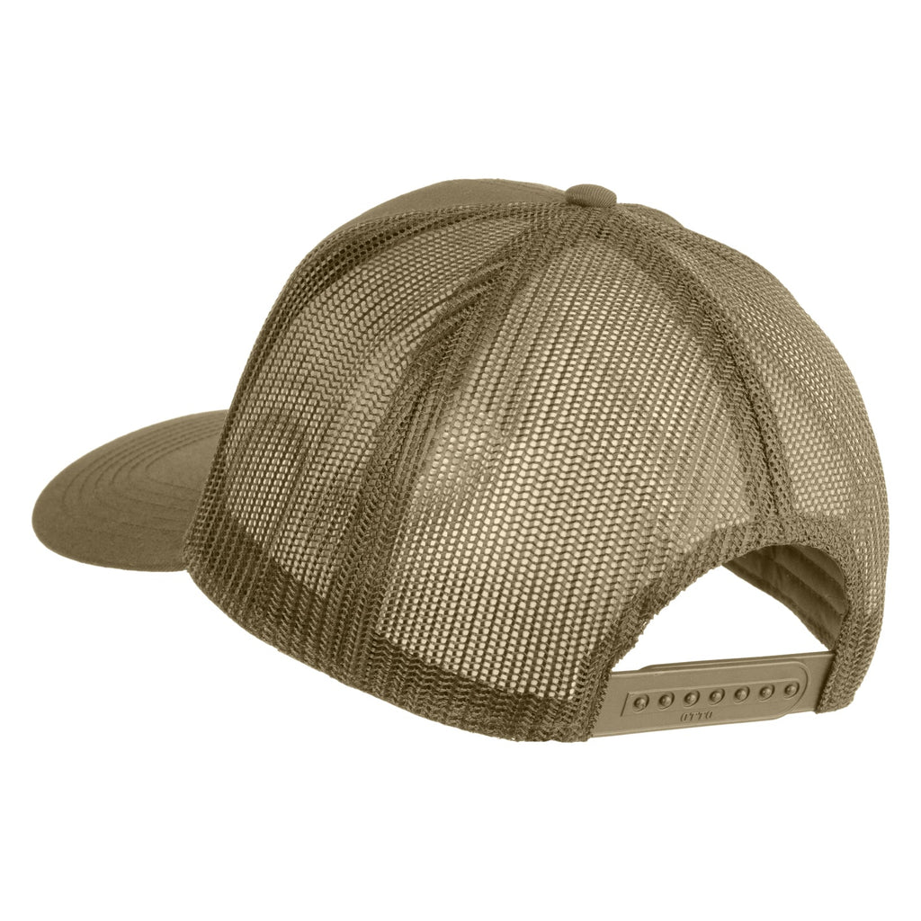 Brown mesh cap on a white background