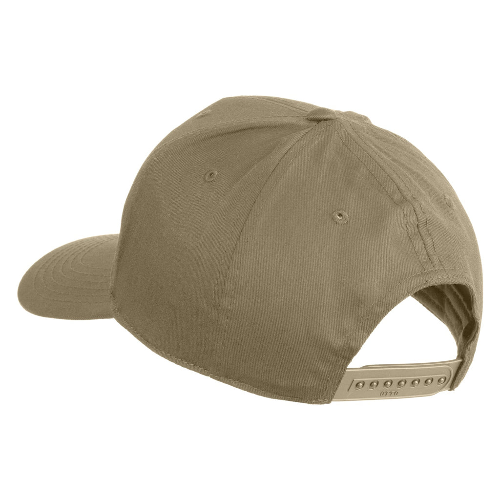 Khaki baseball cap on a white background