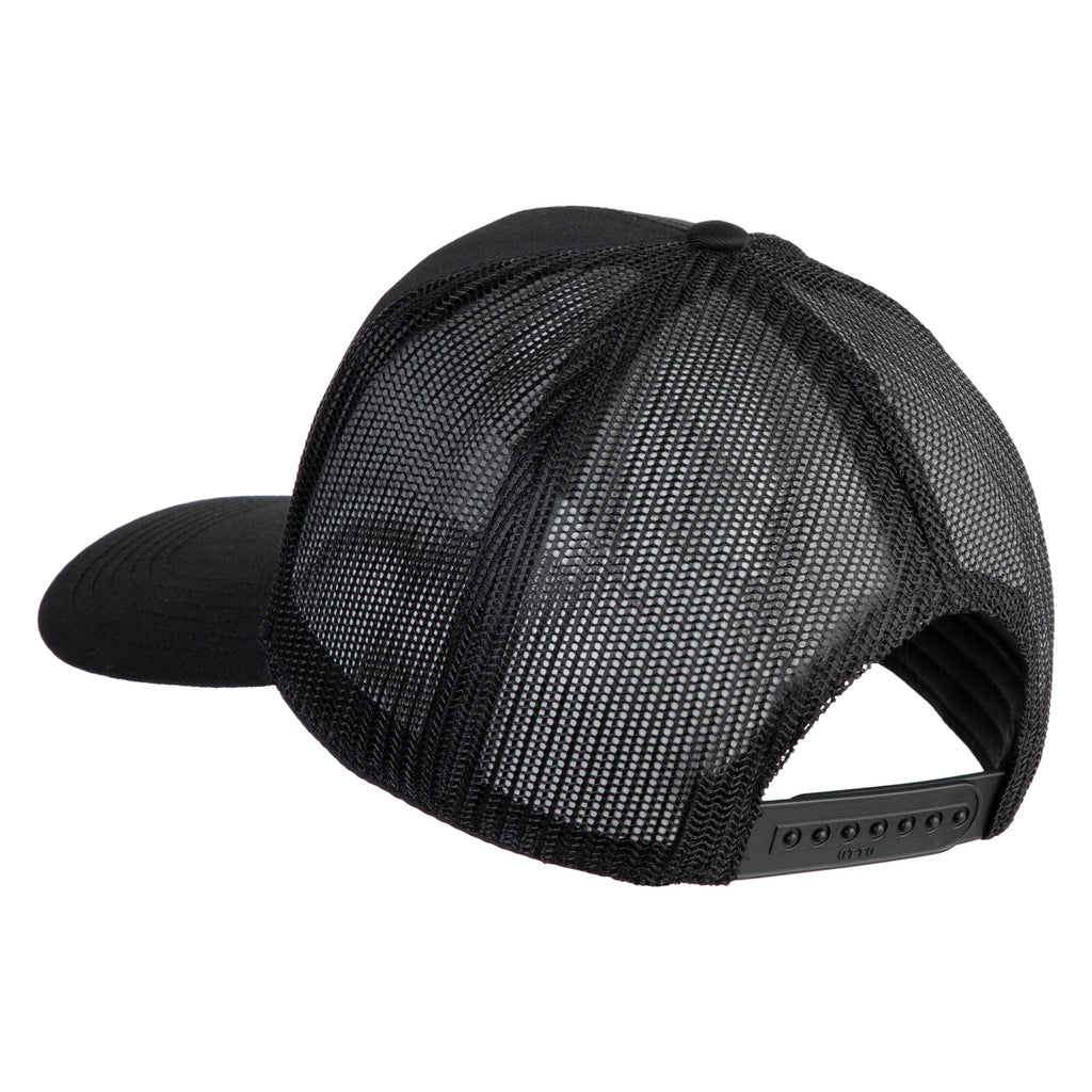 Black mesh cap on a white background