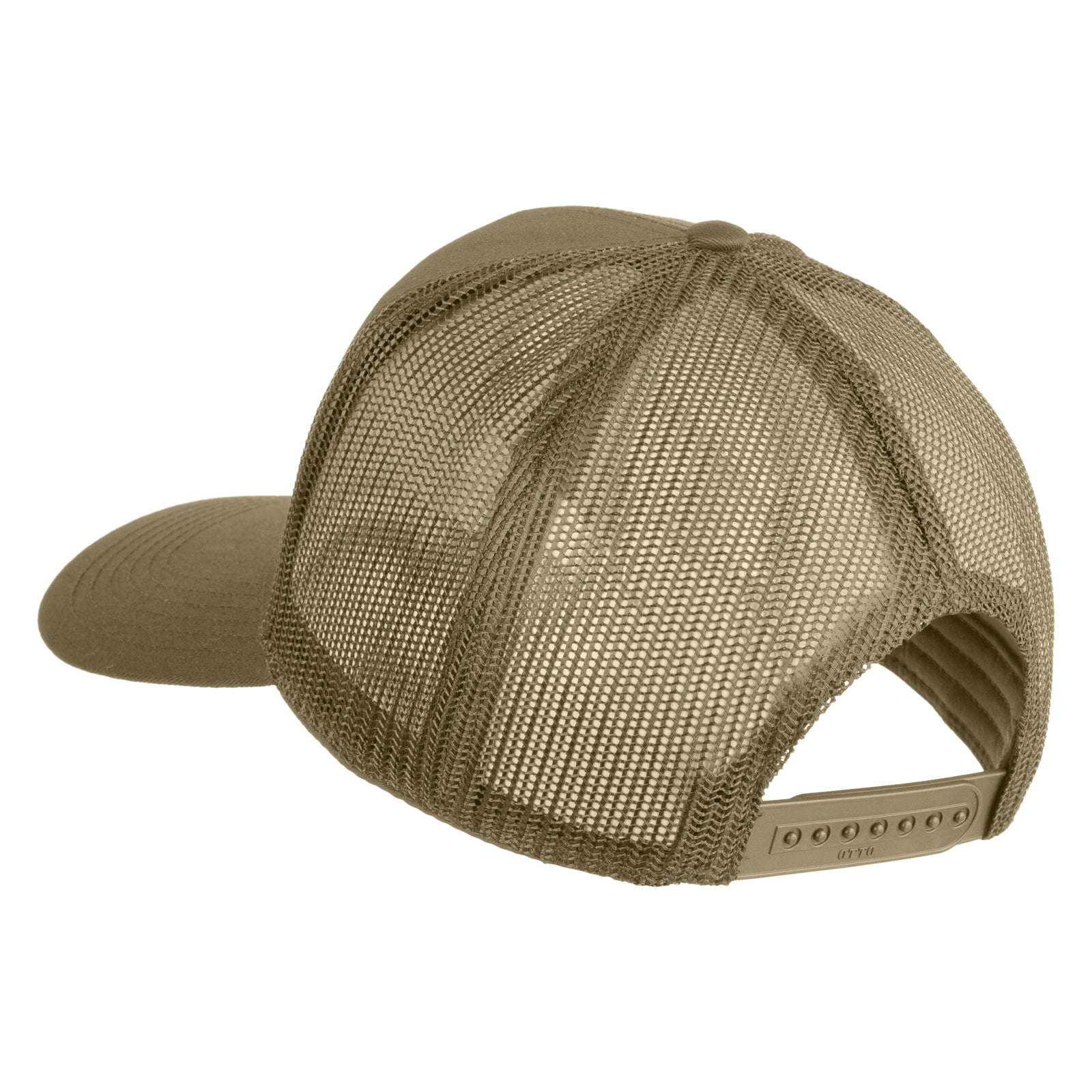 Brown mesh cap on a white background
