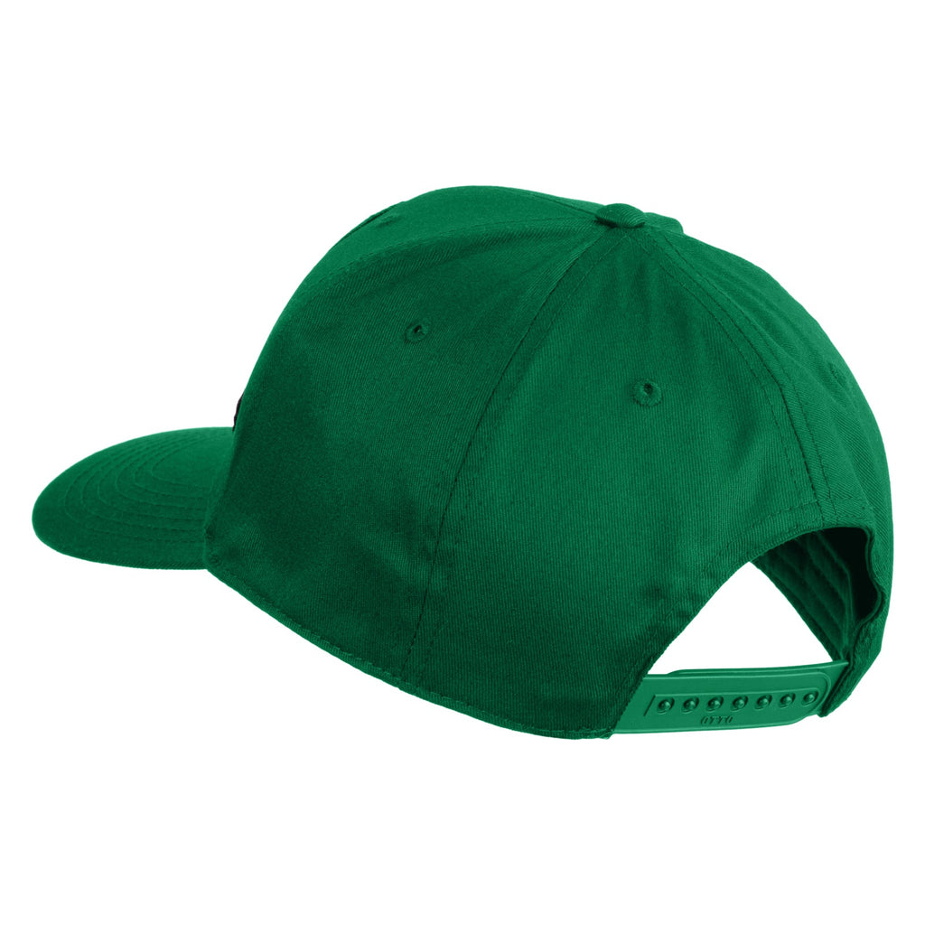 Green baseball cap on a white background
