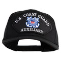 Black cap with U.S. Coast Guard Auxiliary logo on a white background