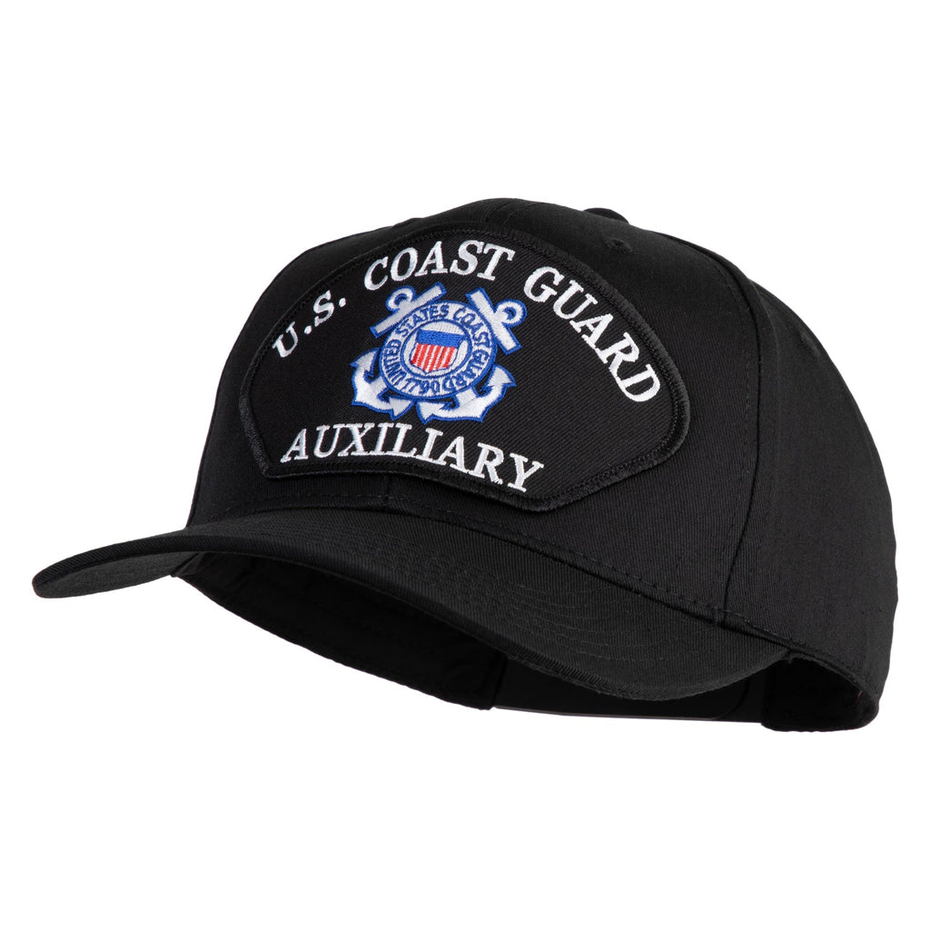 Black U.S. Coast Guard Auxiliary cap on a white background