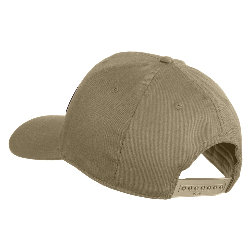 Beige baseball cap on a white background