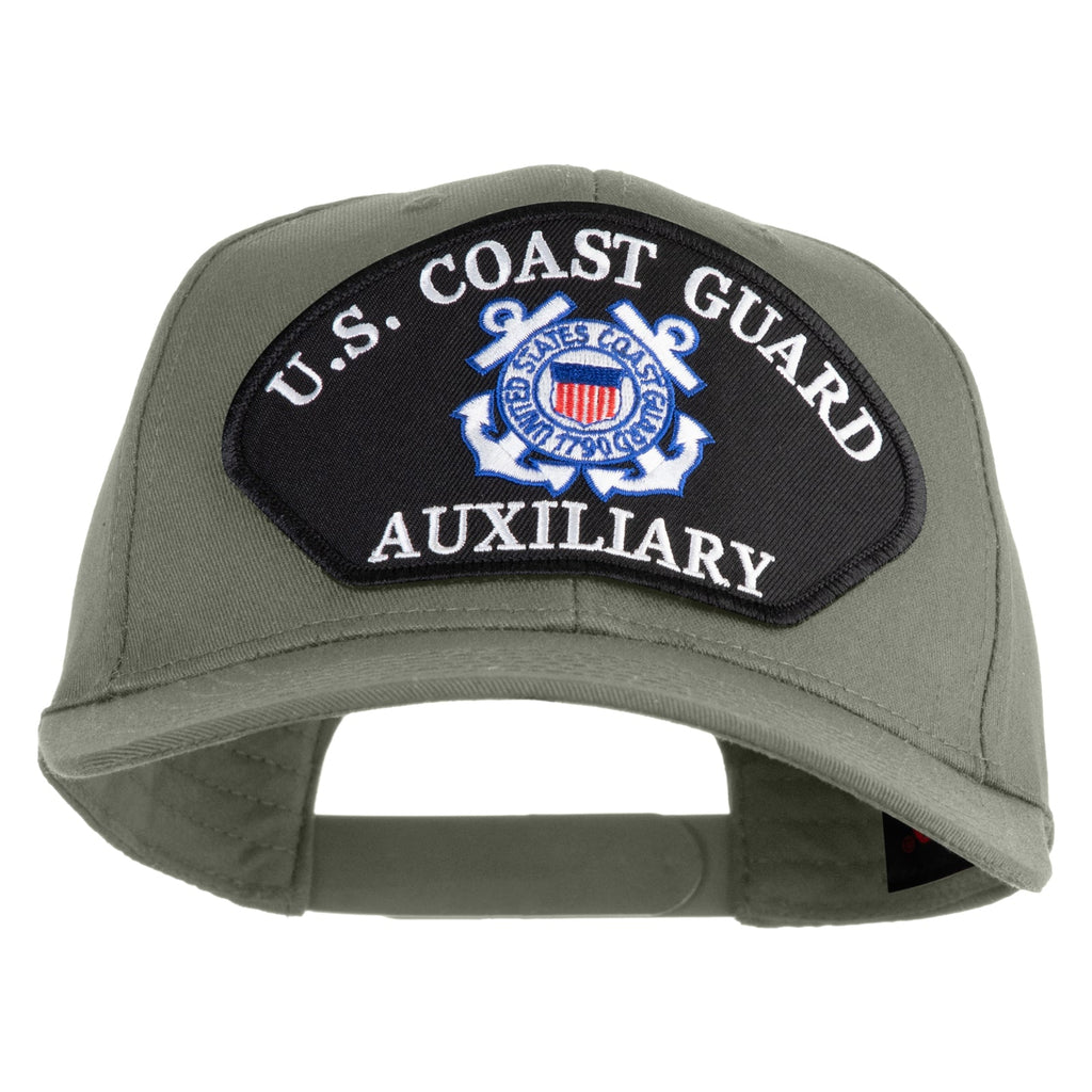 Gray cap with U.S. Coast Guard Auxiliary patch on a white background