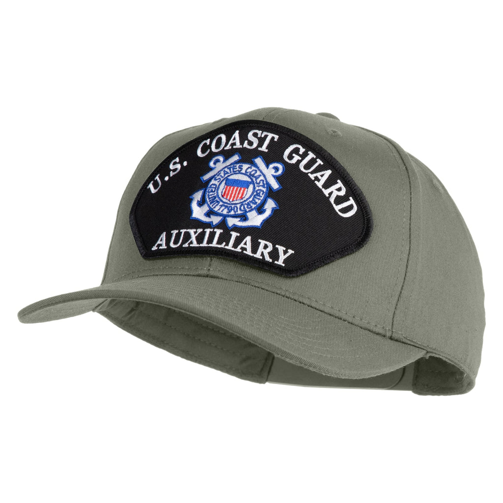 Gray cap with U.S. Coast Guard Auxiliary patch on a white background